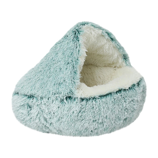 Washable Warming Cat Bed House,Round Soft Cat Beds for Indoor Cats,Calming Pet Sofa Kitten Bed,Small Cat Pet Covered Cat Cave Beds Puppy Bed for Small Dogs