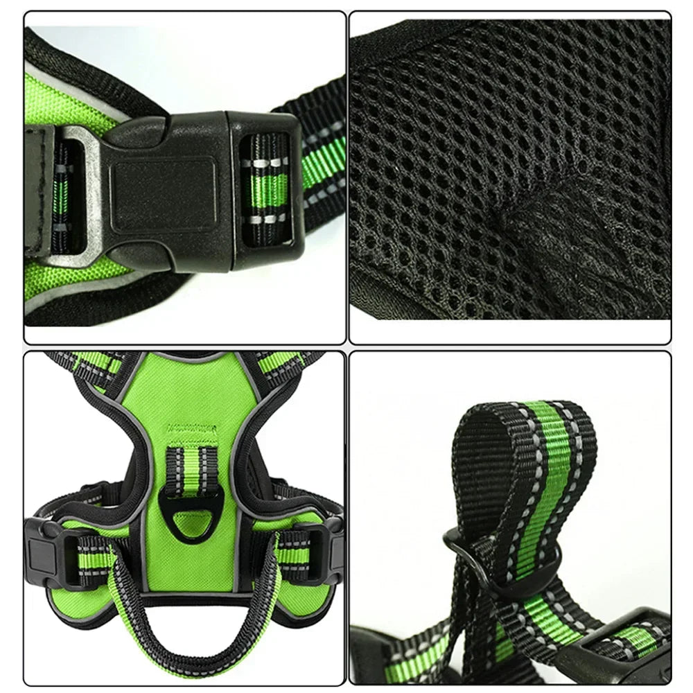 Adjustable No-Pull Dog Harness – Reflective & Breathable