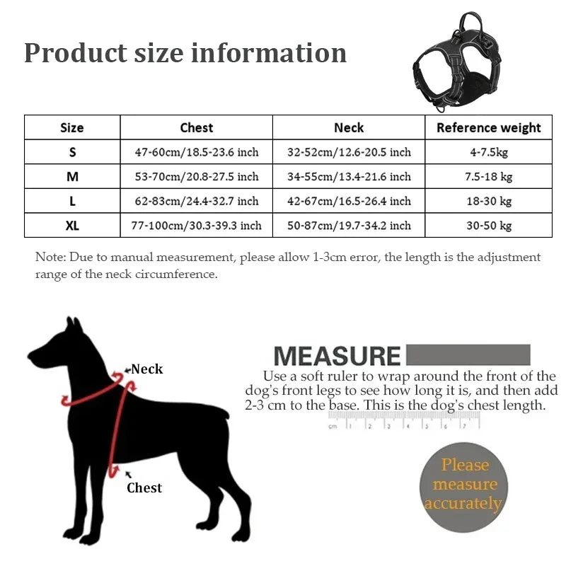 Adjustable No-Pull Dog Harness – Reflective & Breathable