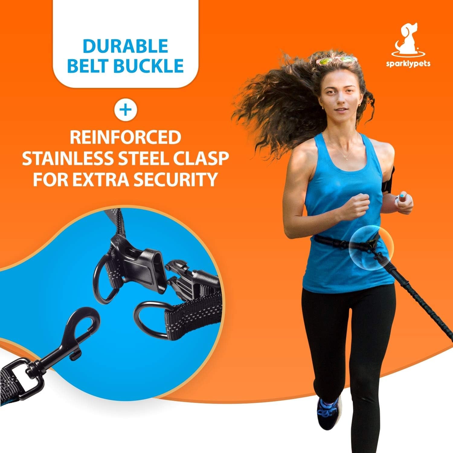 Hands Free Double Dog Leash – Dual Leash for Medium and Large Breeds – Lead for 2 Dogs with Padded Handles, Reflective Stitches, No Pull, Tangle Free