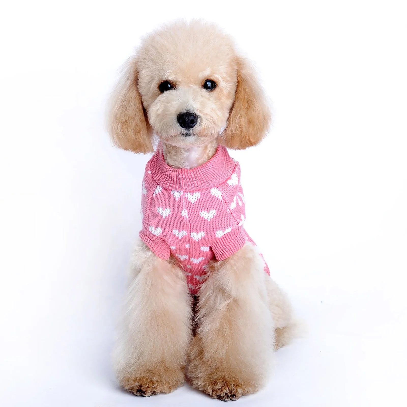 Cat Pet Sweater Cute Heart Pattern Dog Pet Supplies Med Dog Girl Dogs Sweaters Dog Hoodie for Small Dogs Christmas Female Dog Medium Dog Winter Sweaters for Medium Dogs